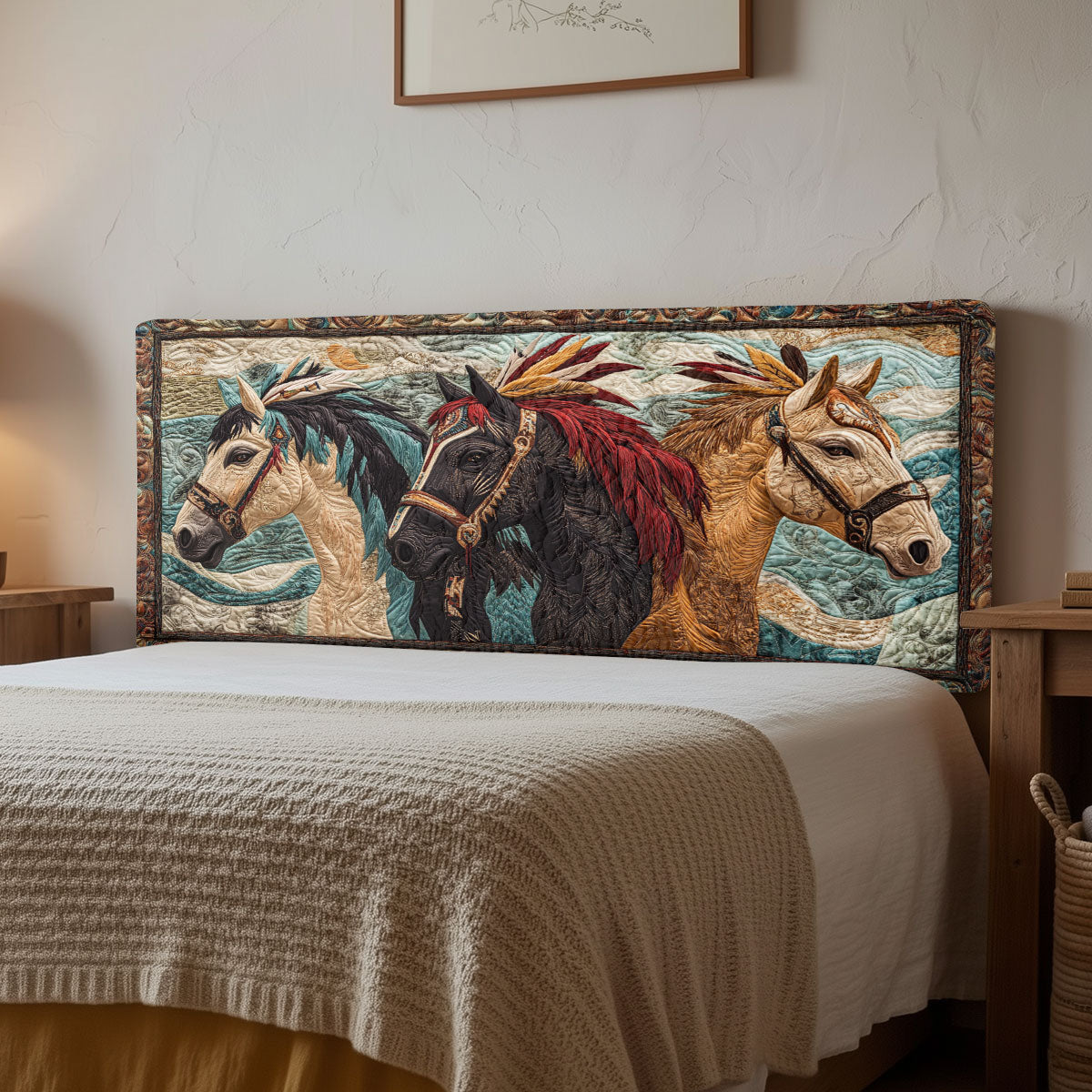 Native Horse Spirit CW2912019CL Quilted Headboard Slipcover