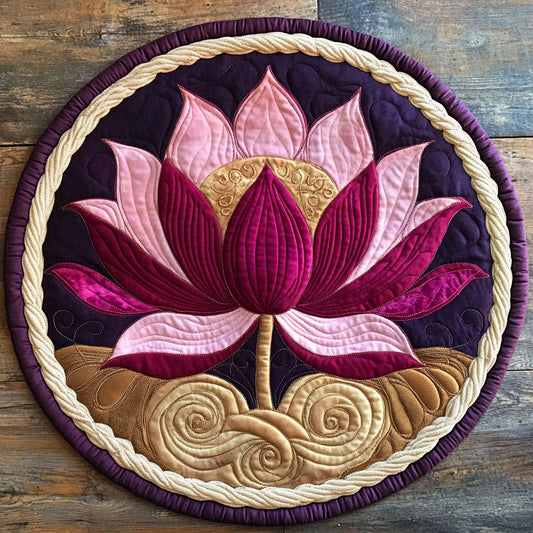 Serene Bloom CP2807022CL Quilted Round Mat