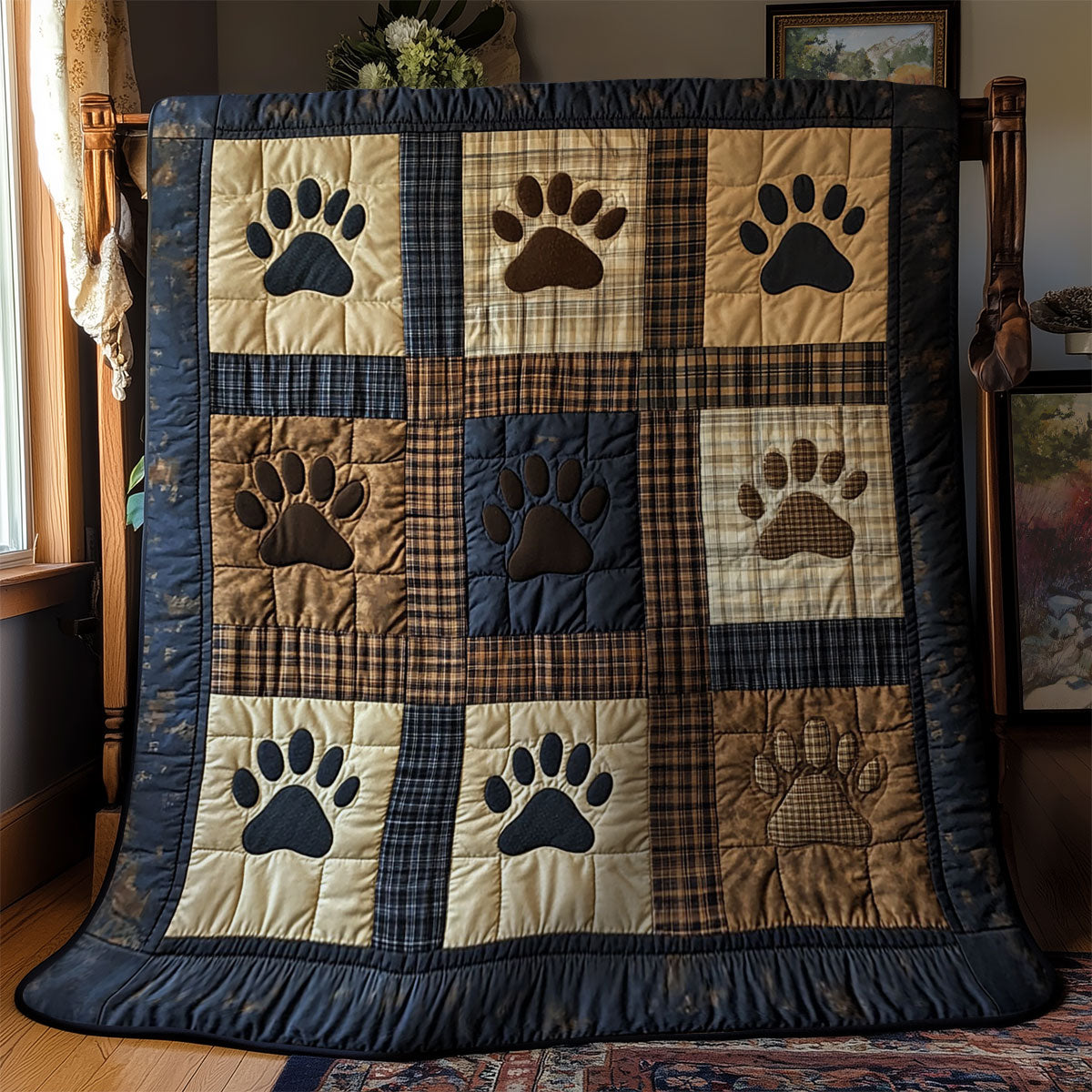 Plaid Paws WY0703036CL Quilt