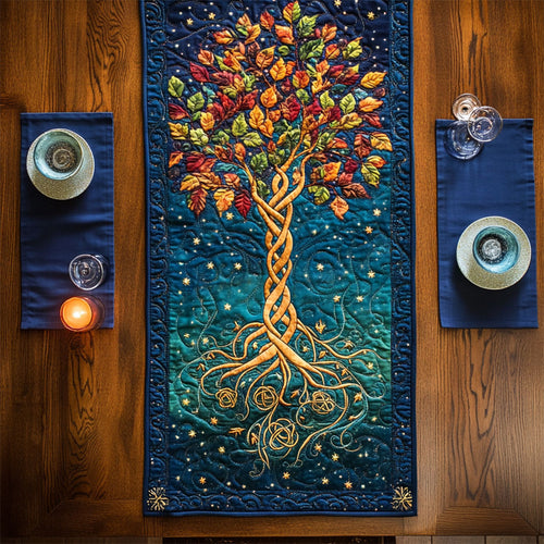 Colorful Celtic Roots WY0705033CL Quilted Table Runner