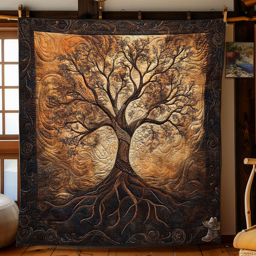 Golden Tree Of Life WN1212006CL Quilt