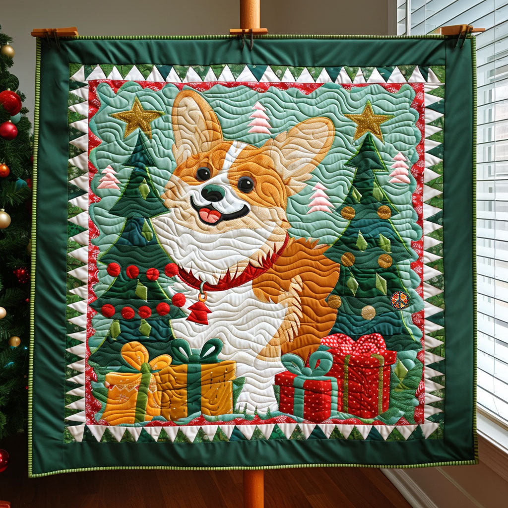 Christmas Corgi WJ1810011CL Quilt