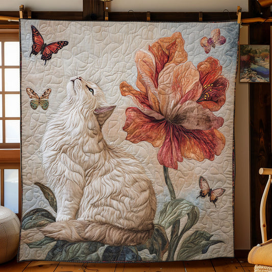 Cat In Garden WY2402050CL Quilt