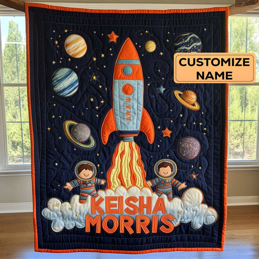 Rocket Dreamland CP2207022CL Personalized Baby Quilt