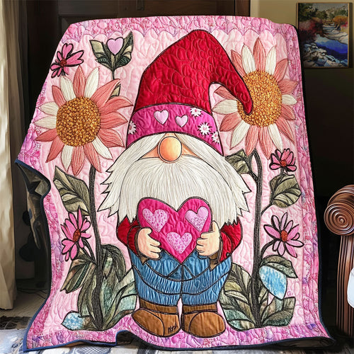Sunflower Gnome Valentine WX2101048CL Quilt