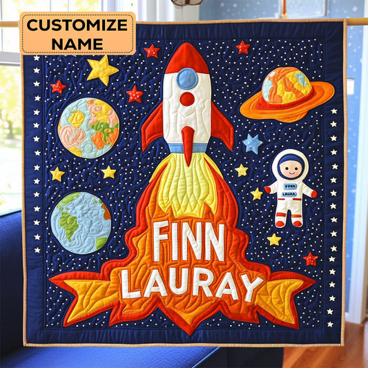 Star Rocket WJ2807008CL Personalized Baby Quilt