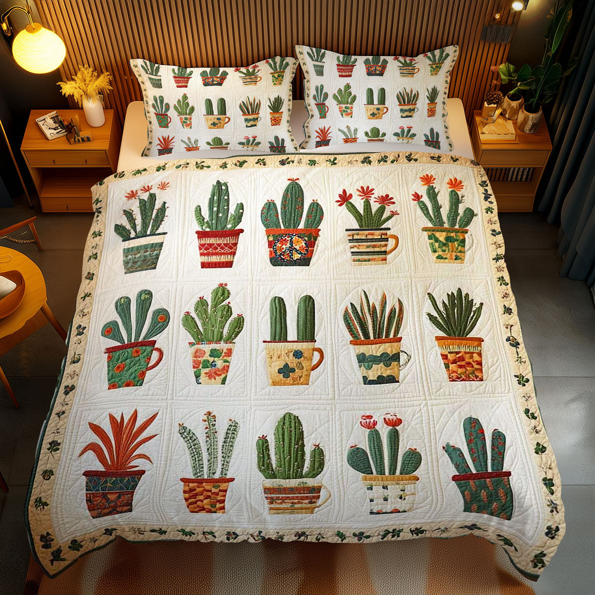 Whimsical Cactus Collection WP0412017CL Duvet Cover Set