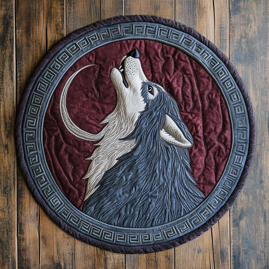 Song Of Wolf CP1007005CL Quilted Round Mat