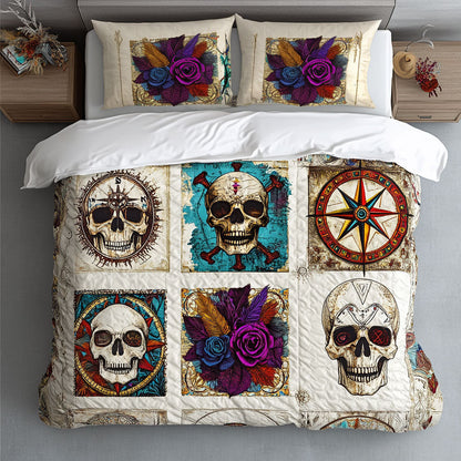 Dark Compass Skull WN2308032CL Duvet Cover Set