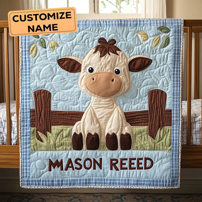 Pasture Snuggles CP2507030CL Personalized Baby Quilt