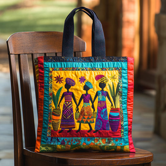 Wild Heart African Woman WN2111026CL Quilted Tote Bag