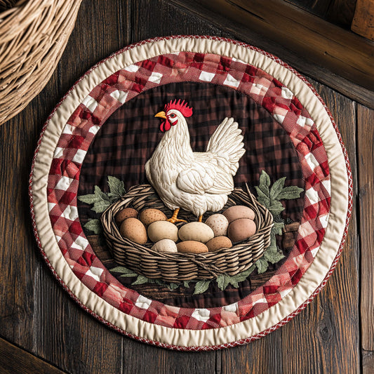 Hen House CM0606010CL Quilted Round Mat