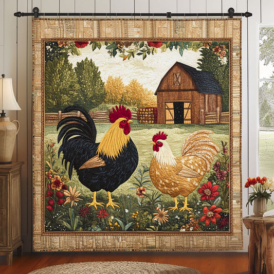 Rustic Rooster Reverie DH2609008CL Quilt