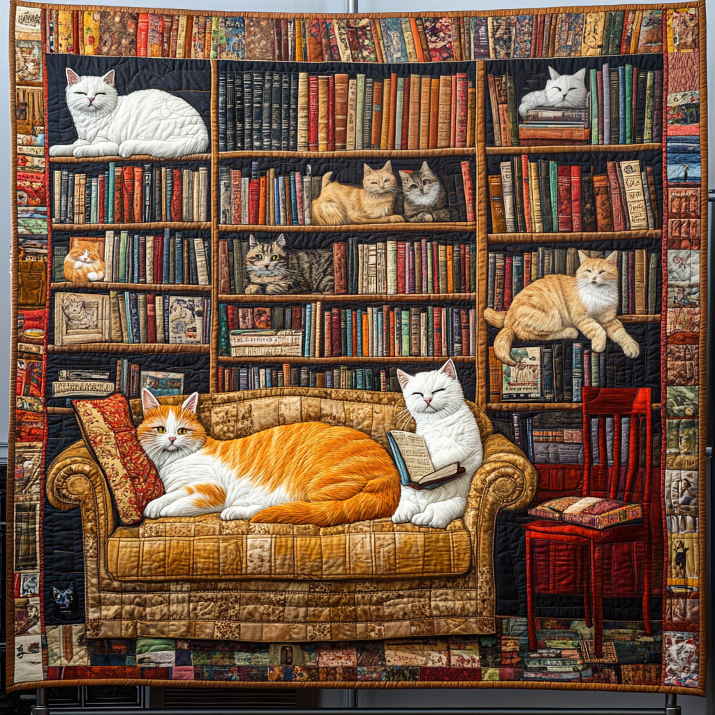 Reading Cat WU2410001CL Quilt