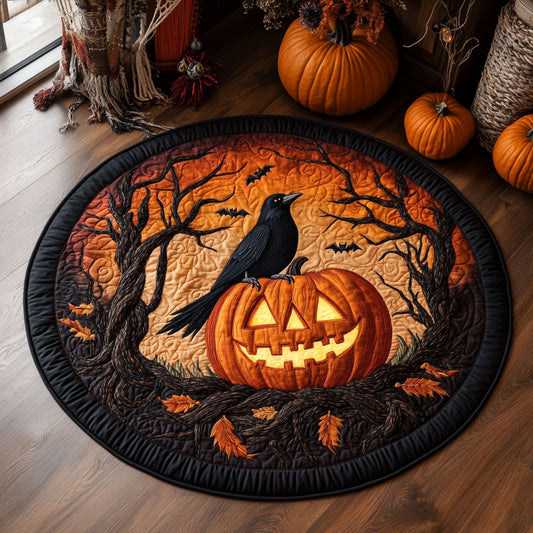 Midnight Perch WY2507078CL Quilted Round Mat