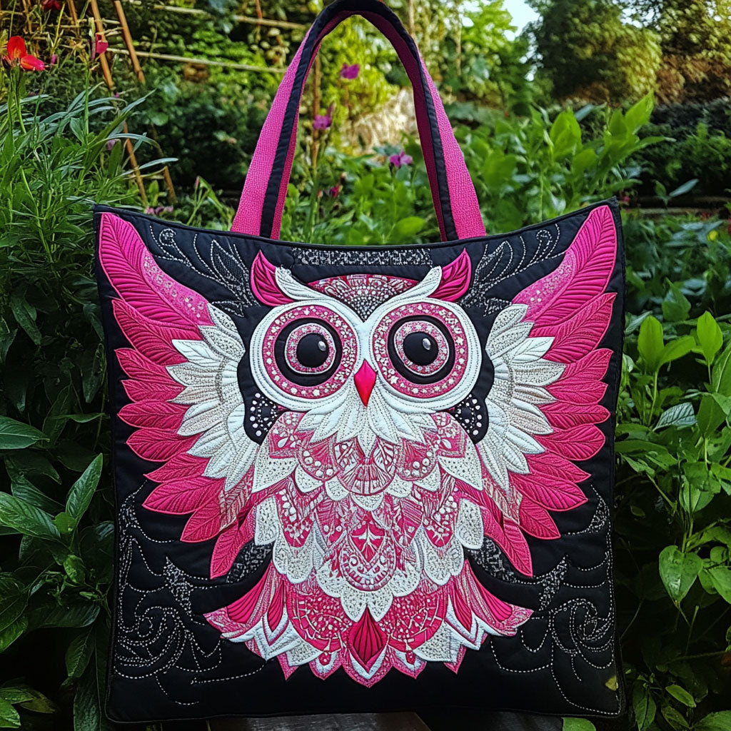 Elegant Owl WN2709018CL Quilted Tote Bag