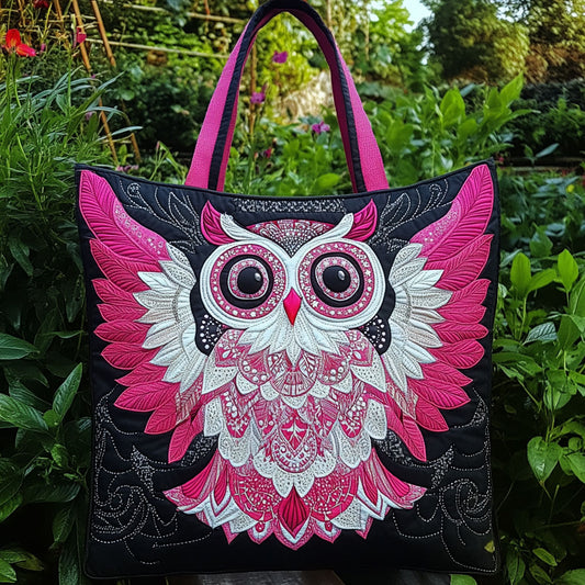 Elegant Owl WN2709018CL Quilted Tote Bag