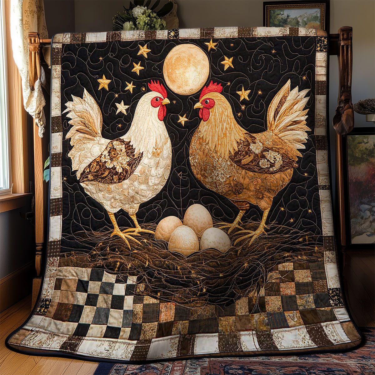 Moonlit Chicken WN1702026CL Quilt