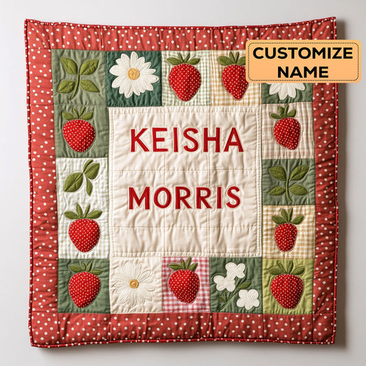 Berry Patch CP1807063CL Personalized Baby Quilt