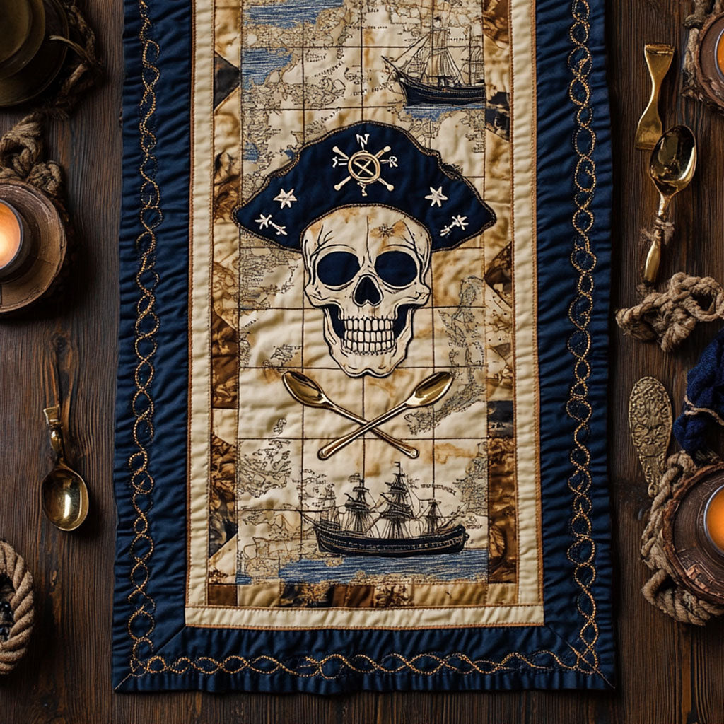 Rusty Skull Helm WN1207052CL Quilted Table Runner