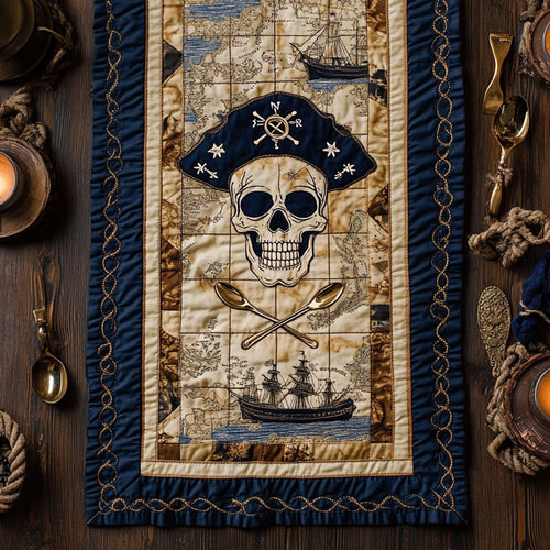 Rusty Skull Helm WN1207052CL Quilted Table Runner