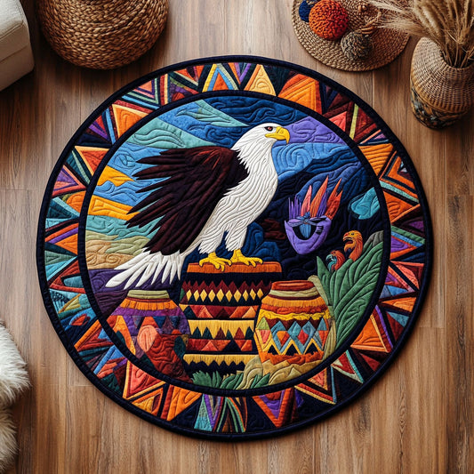 Soaring Pride Circle WY0306030CL Quilted Round Mat
