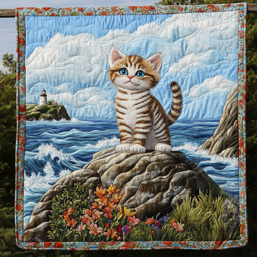 Seaside Cat WY2208093CL Quilt