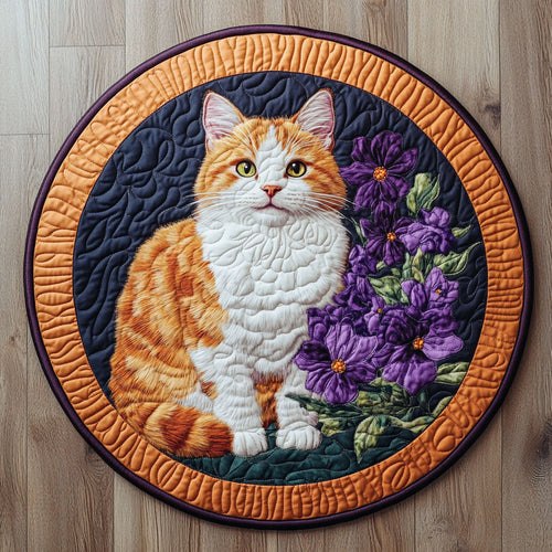Lovely Cat WX2805024CL Quilted Round Mat