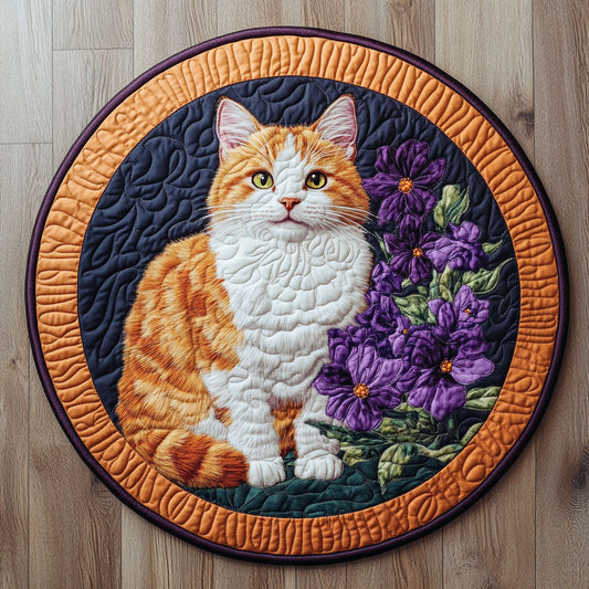 Lovely Cat WX2805024CL Quilted Round Mat