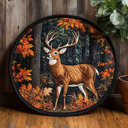 Graceful Deer CW2005271CL Quilted Round Mat