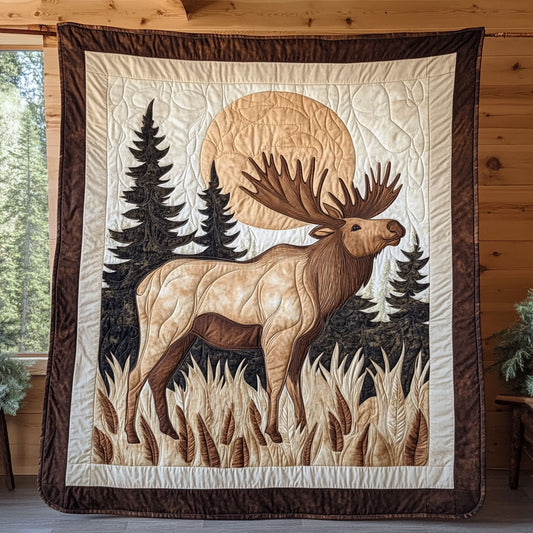 Moose Moonlight WY1108015CL Quilt
