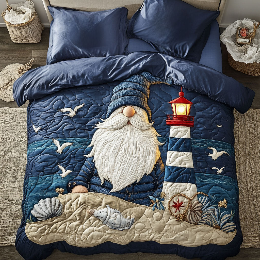 Ocean Lighthouse Gnome WN2509044CL Duvet Cover Set
