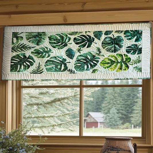 Monstera Medley WY1407005CL Quilted Valance