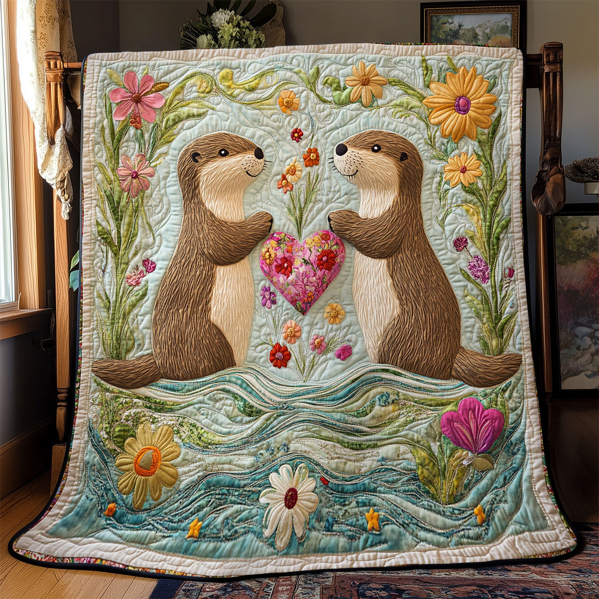 Otterly Adorable Love WJ0602024CL Quilt