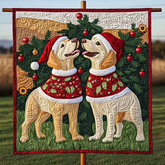 Happy Labradors In Christmas XR0611009CL Quilt