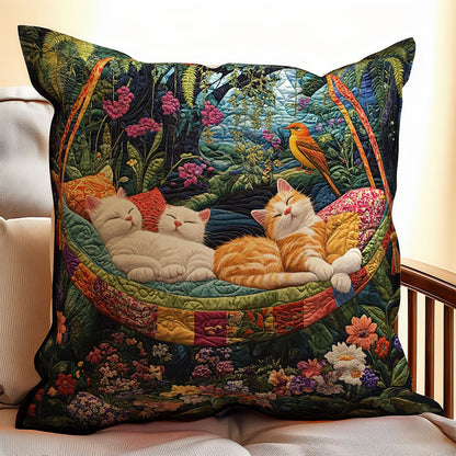 Cat In Garden WX0302125CL Quilt Pillow Case