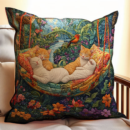 Cat In Garden WX0302122CL Quilt Pillow Case