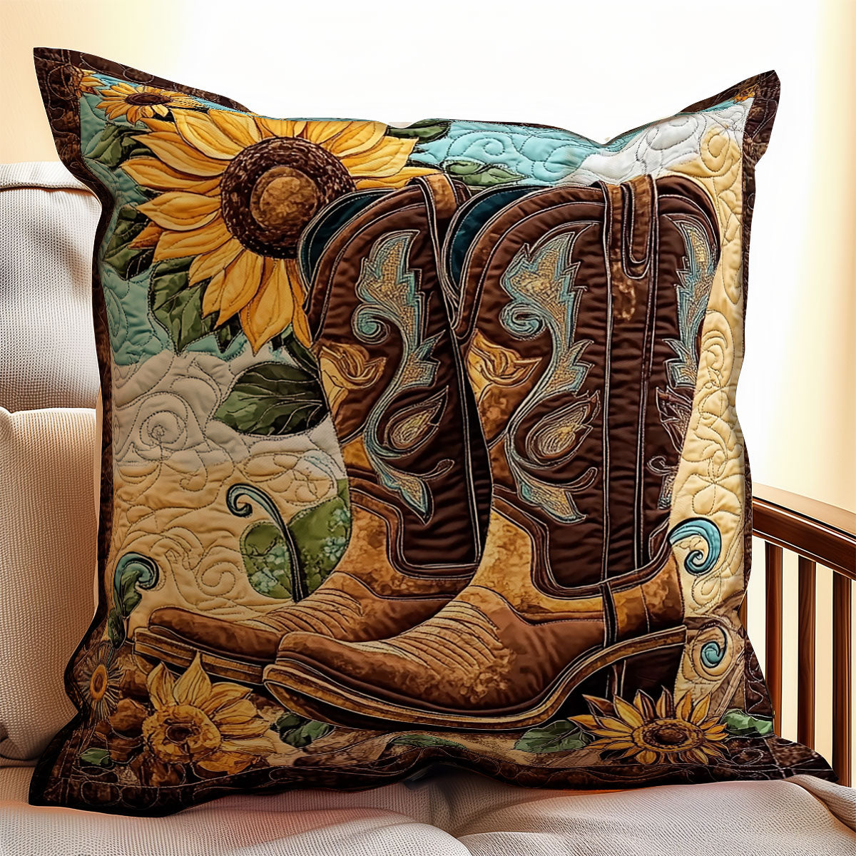 Cowboy Boots WX2301082CL Quilt Pillow Case