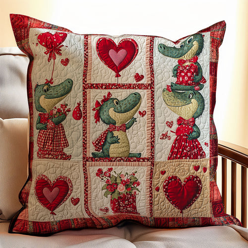 Crocodile Valentine WX0302130CL Quilt Pillow Case