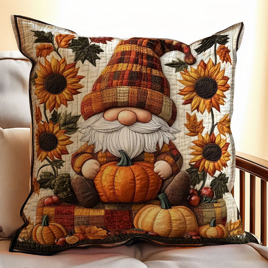 Gnome Pumpkin WX0302152CL Quilt Pillow Case