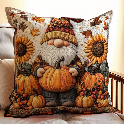 Gnome Pumpkin WX0302153CL Quilt Pillow Case