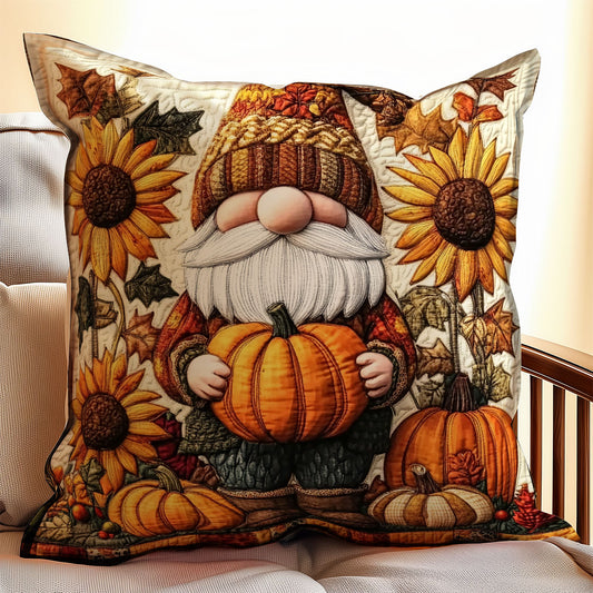 Gnome Pumpkin WX0302154CL Quilt Pillow Case