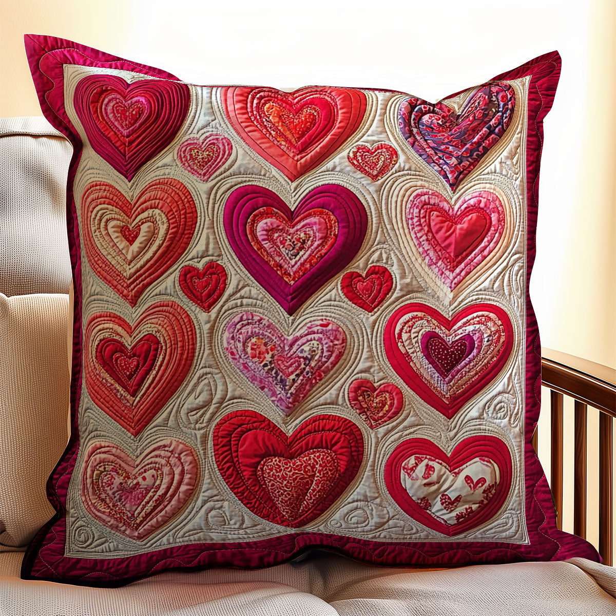 Heart Valentine WX0302157CL Quilt Pillow Case