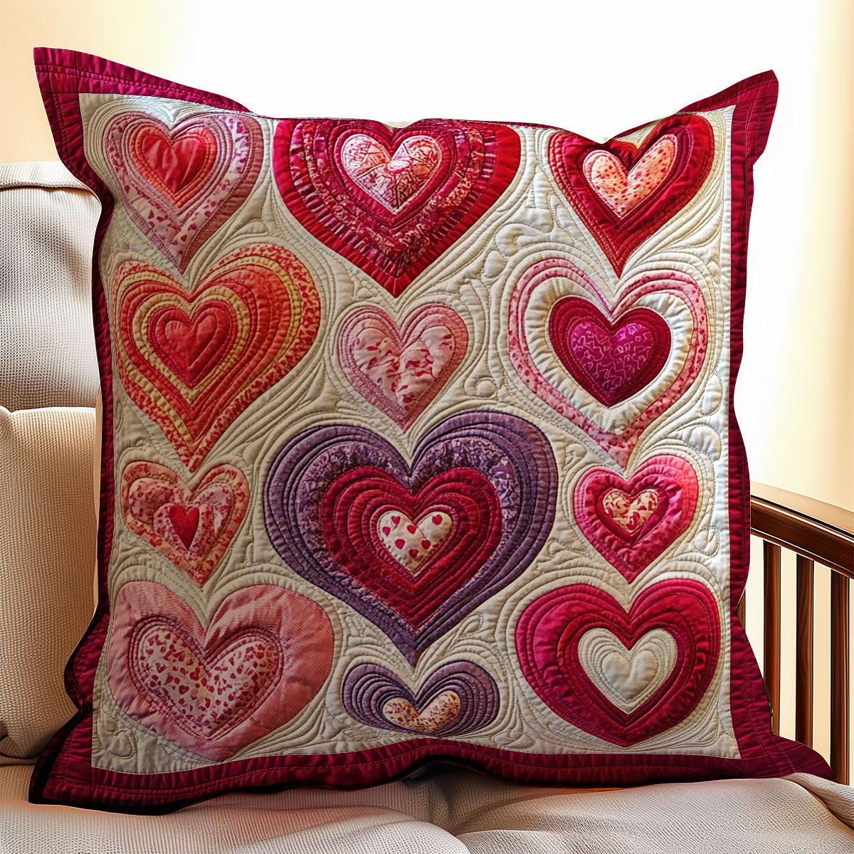 Heart Valentine WX0302158CL Quilt Pillow Case