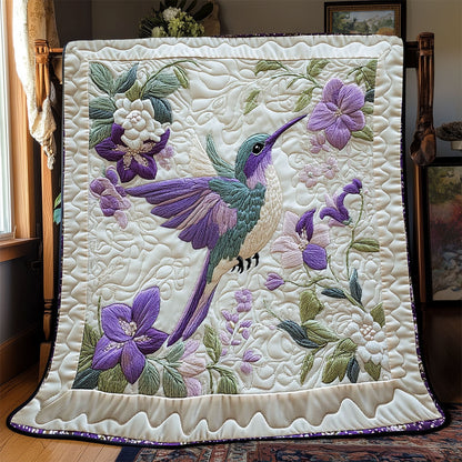 Hummingbird Flower WX0303085CL Quilt