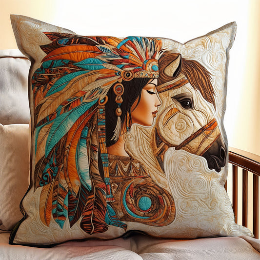 Native American Woman WX0302170CL Quilt Pillow Case