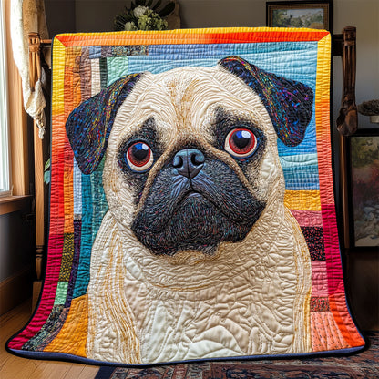Pug Portrait WX0303093CL Quilt