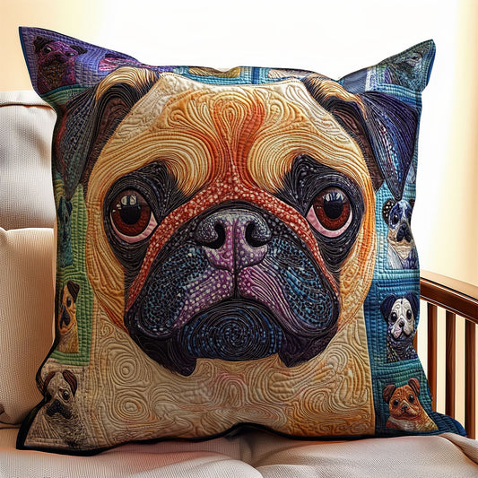 Pug WX2301111CL Quilt Pillow Case