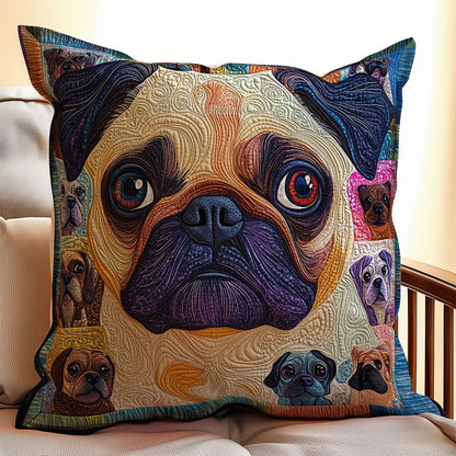 Pug WX2301112CL Quilt Pillow Case