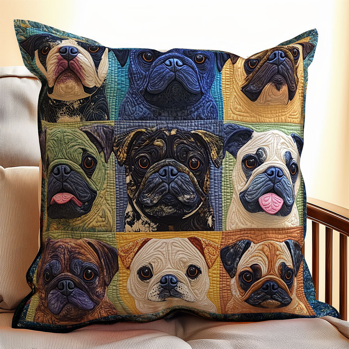 Pug WX2301114CL Quilt Pillow Case